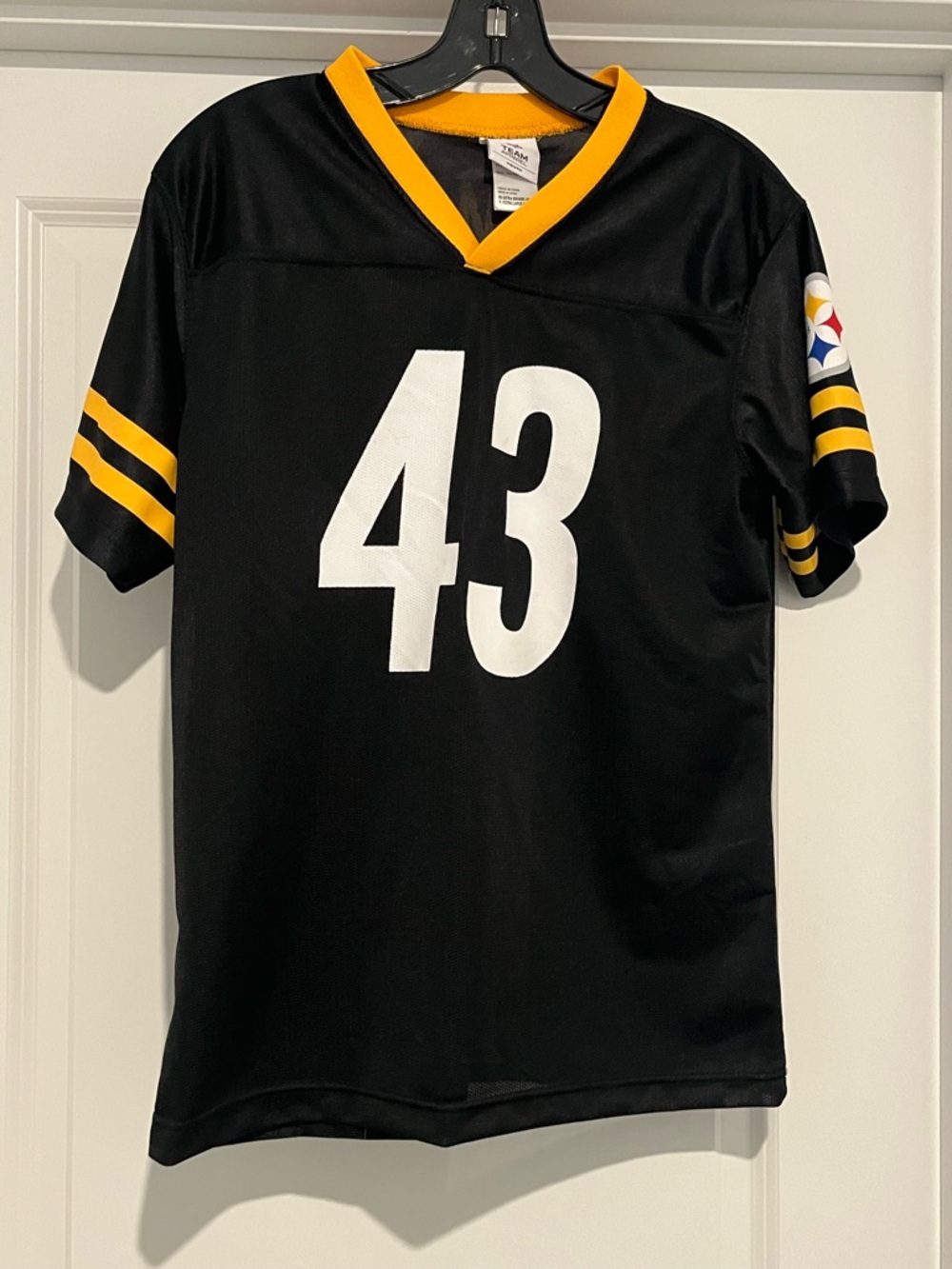 Steelers Polamalu #43 Jersey Youth XL Black NFL Team Apparel